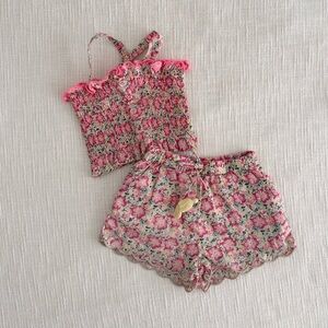 Floral Kids Matching Set - Pink